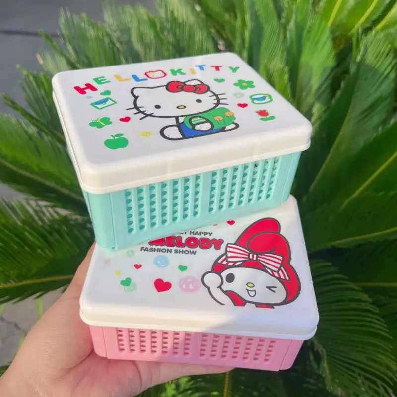 

Sanrio настольное хранилище для аниме периферийных устройств Hello Kitty Kawaii складная корзина для хранения большой емкости подарок на день рождения для девочек