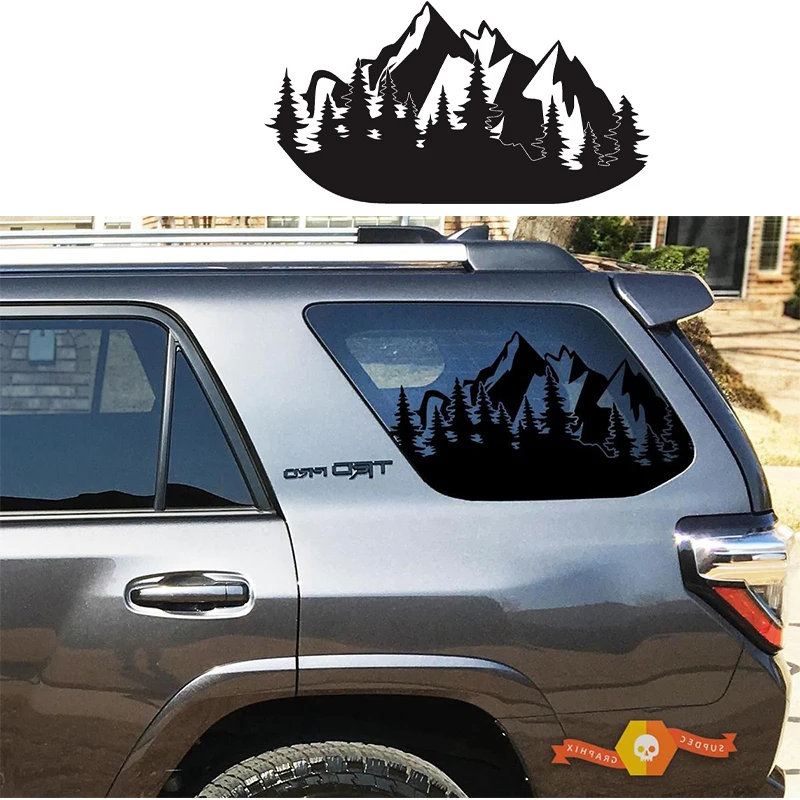 Car Side Window Mountain Deep Forest Off road Decoration Sticker Cover Sticker FOR 4RUNNER External Accessories Car Sticker