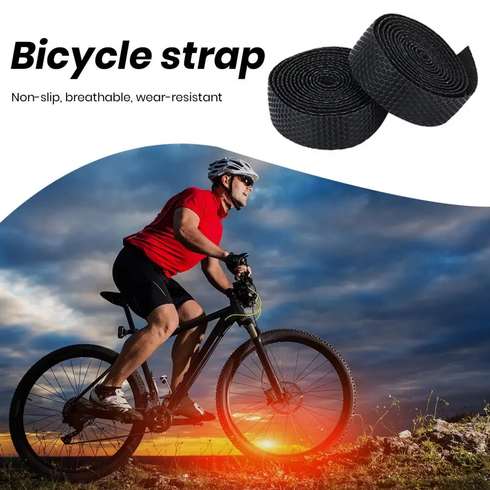 Easy-care Bike Grip Tape Honeycomb Bicycle Handlebar Tape Set for Mountain Bike Anti-slip Lightweight Eva Foam Wrap with Shock