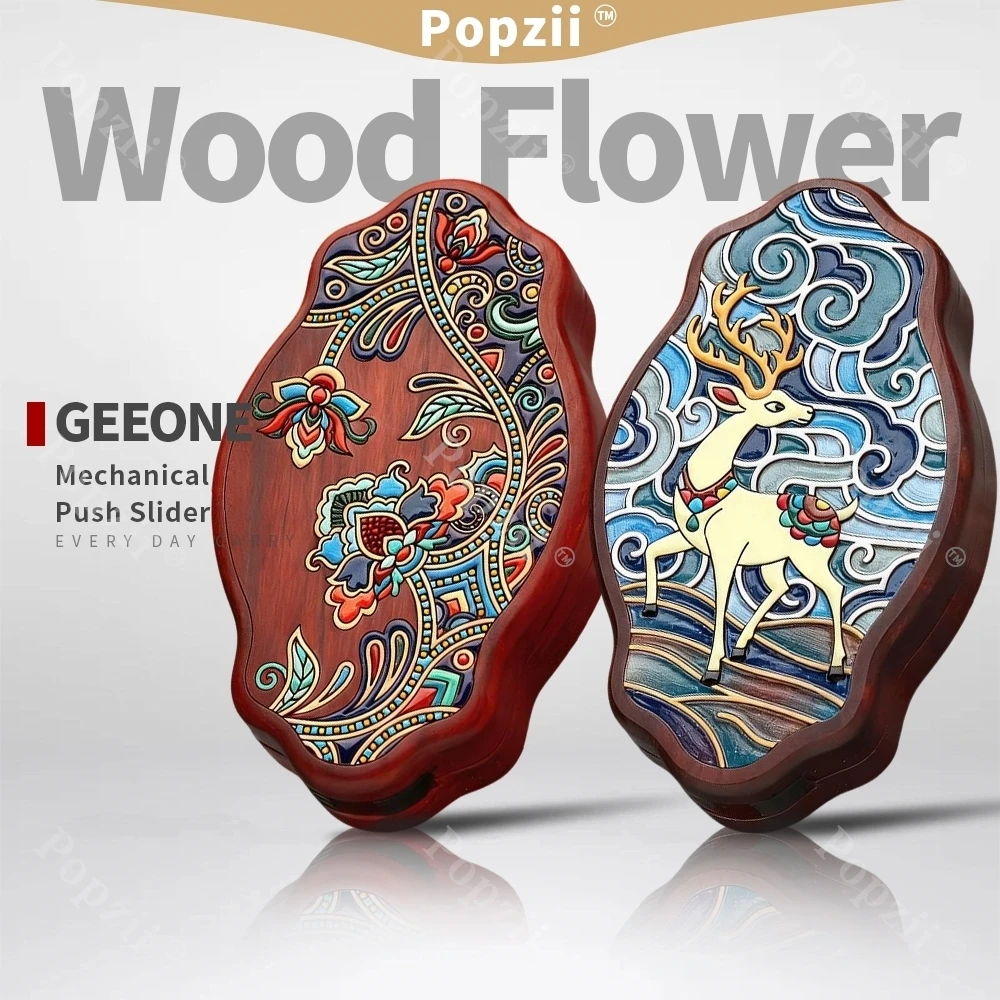 

Wood&Flower EDC Fidget slider Mechanical Multi Orbit Push Slider Office Stress Relief Gadgets Adult Sensory Toys Fidgeting toys