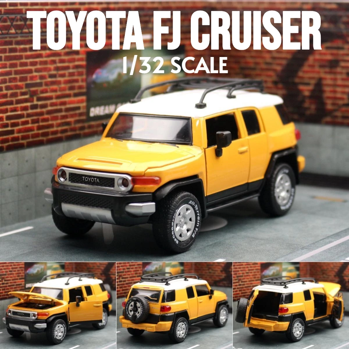 1/32 TOYOTA Cruiser FJ Toy Car Model Diecast Alloy SUV Off Road