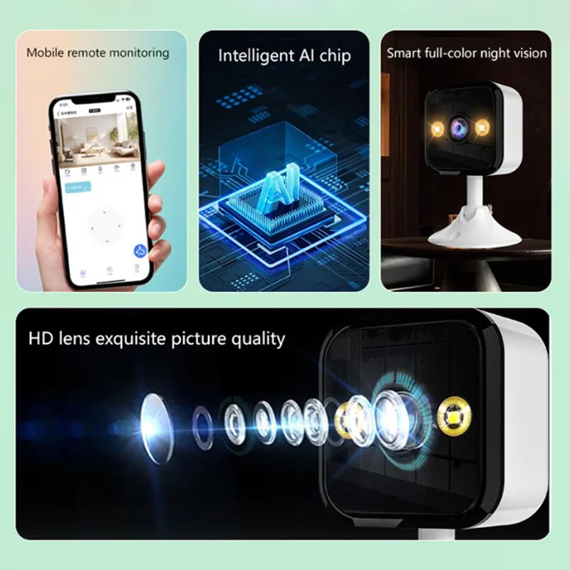 Xiaomi 2K HD กล้องรักษาความปลอดภัย WiFi Monitor พร้อมเสียงสองทางอินฟราเรด Night Vision Motion Detect การเฝ้าระวัง Multi-share View
