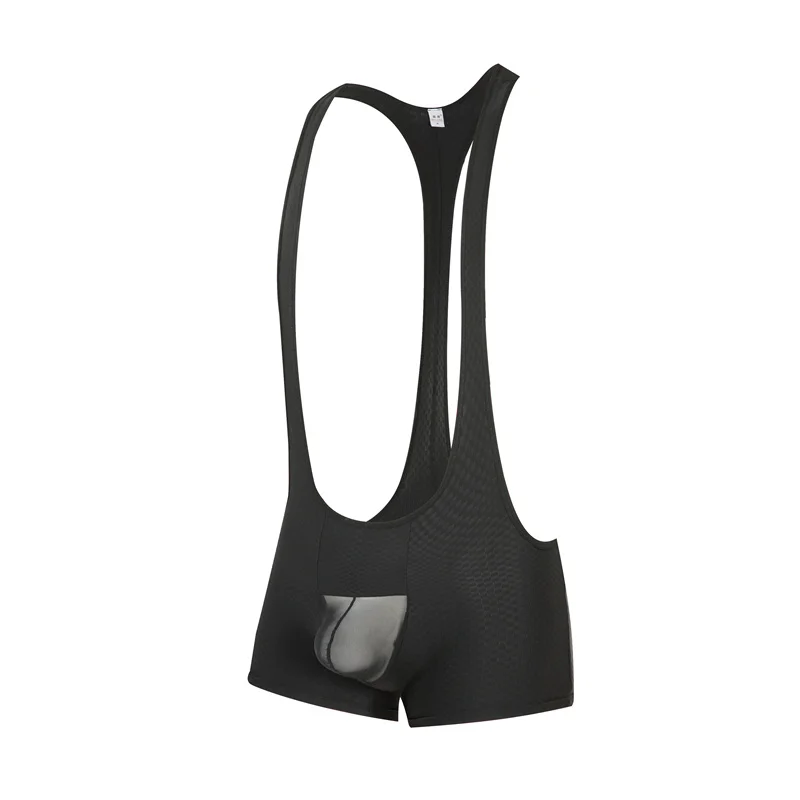 Men's Undershirt Sexy Nylon Ice Silk Sliding Mesh Bag Home Wrestling Clothes Singlets Jockstrap Shaper Underwear
