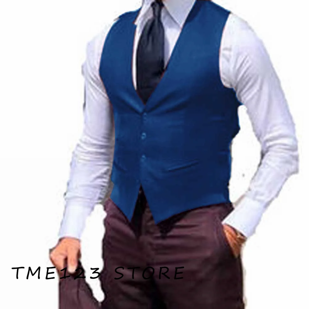 Men's Serge Casual Vest Business Suits for Men Suit Jackets Formal Man Ambo Wang Gothic Chaleco Steampunk Male Vests Elegant Fan