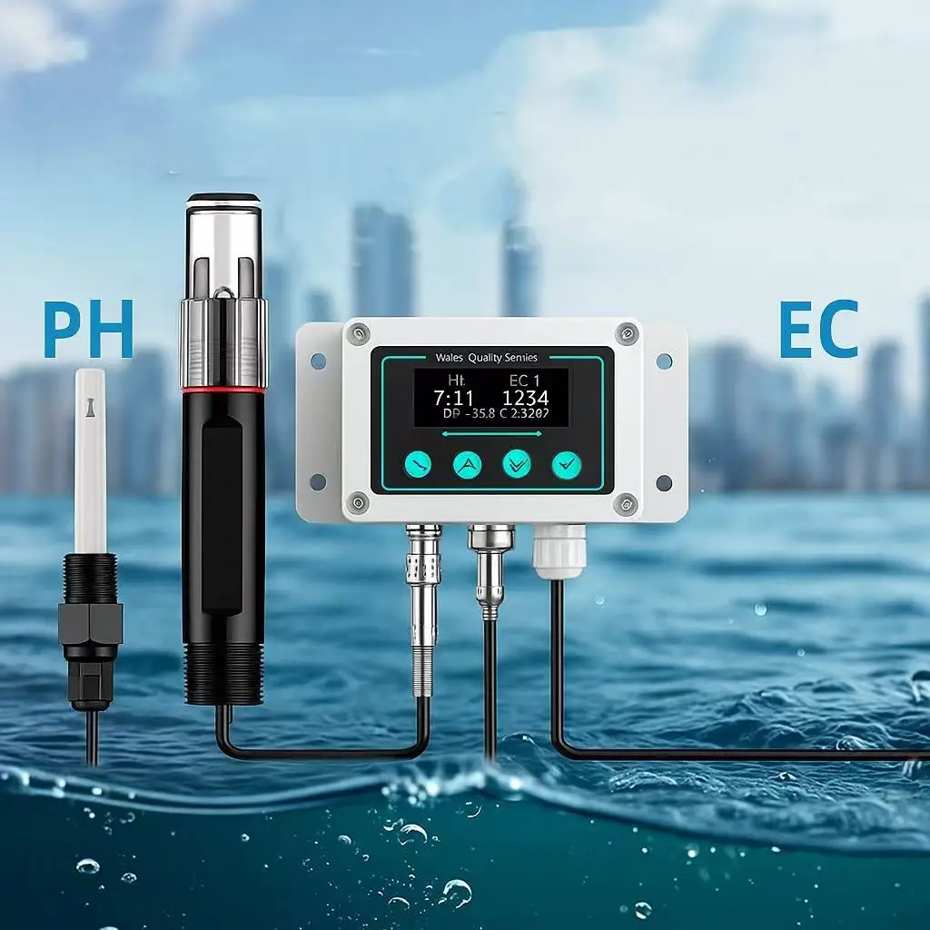 Smart RS485 4-20mA Temperature Monitoring Device for IoT Water Treatment Projects Multi-parameter PH EC Water Quality Sensor