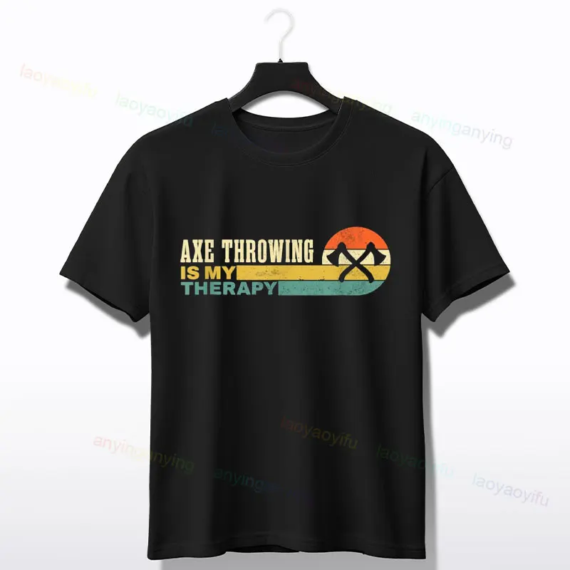Werfen Sie eine Axt, lustige Äxte, werfen Sie grafisches T-Shirt, kurzärmeliges, trendiges T-Shirt aus 100 % Baumwolle, Ausrüstung für Sportbegeisterte