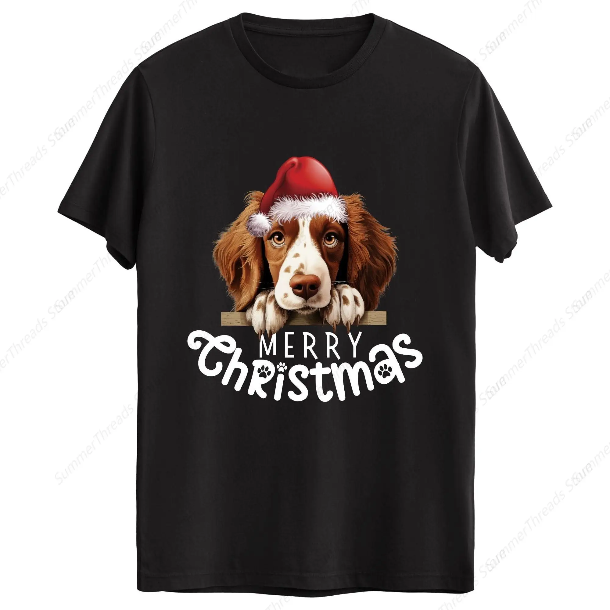 

Soft Cotton Christmas T-Shirt Sweatshirt Welsh Springer Spaniel Dog Breed Funny Holiday Kids Unisex Adult Gift