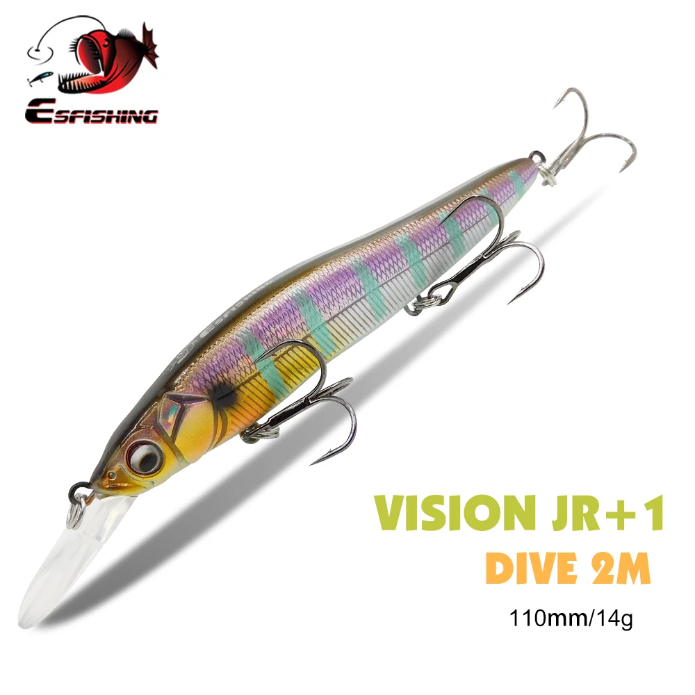 ESFISHING Fishing Lure Quality Jerkbait 11cm 14g Depth 0-2.2m Floating Minnow Leurre Souple Hard Bait Peche