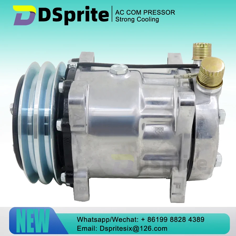 Compressor de ar condicionado automotivo sd7h15 24v para caminhão universal 1995-2003 compressor de ar condicionado 2pk 7863 7867 16011376 8018 1601