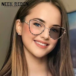 Leopard Frame Cat Eye Photochromic Myopia Glasses Women Nearsighted Finished Eyeglasses Diopter 0 -0.5 -0.75 -1.75 To -4.0