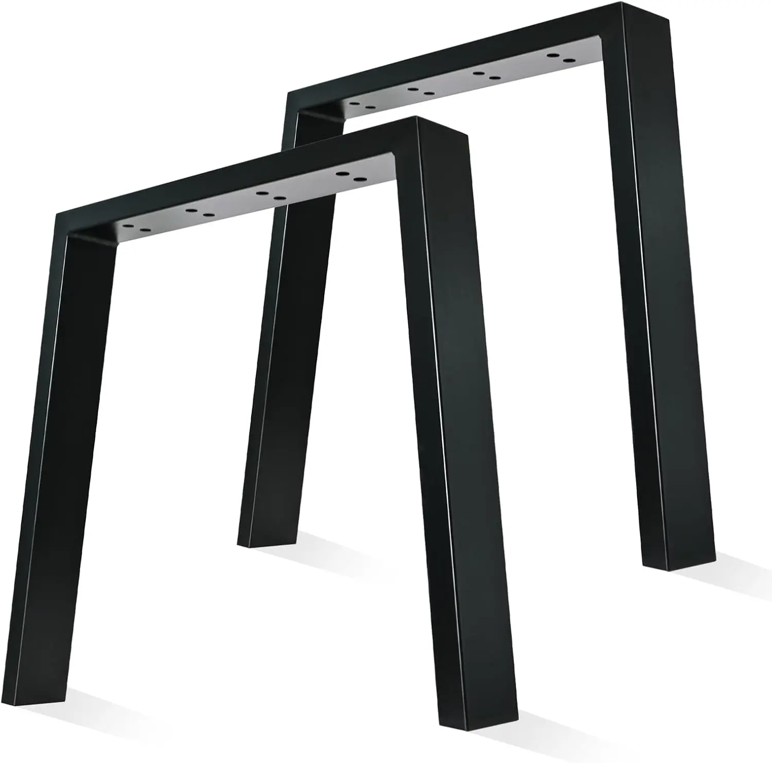 

Elegant U Shape Black Finish Set of 2 30'' Metal Table Legs for Coffee Computer Dining Office Desks Heavy Duty Supports