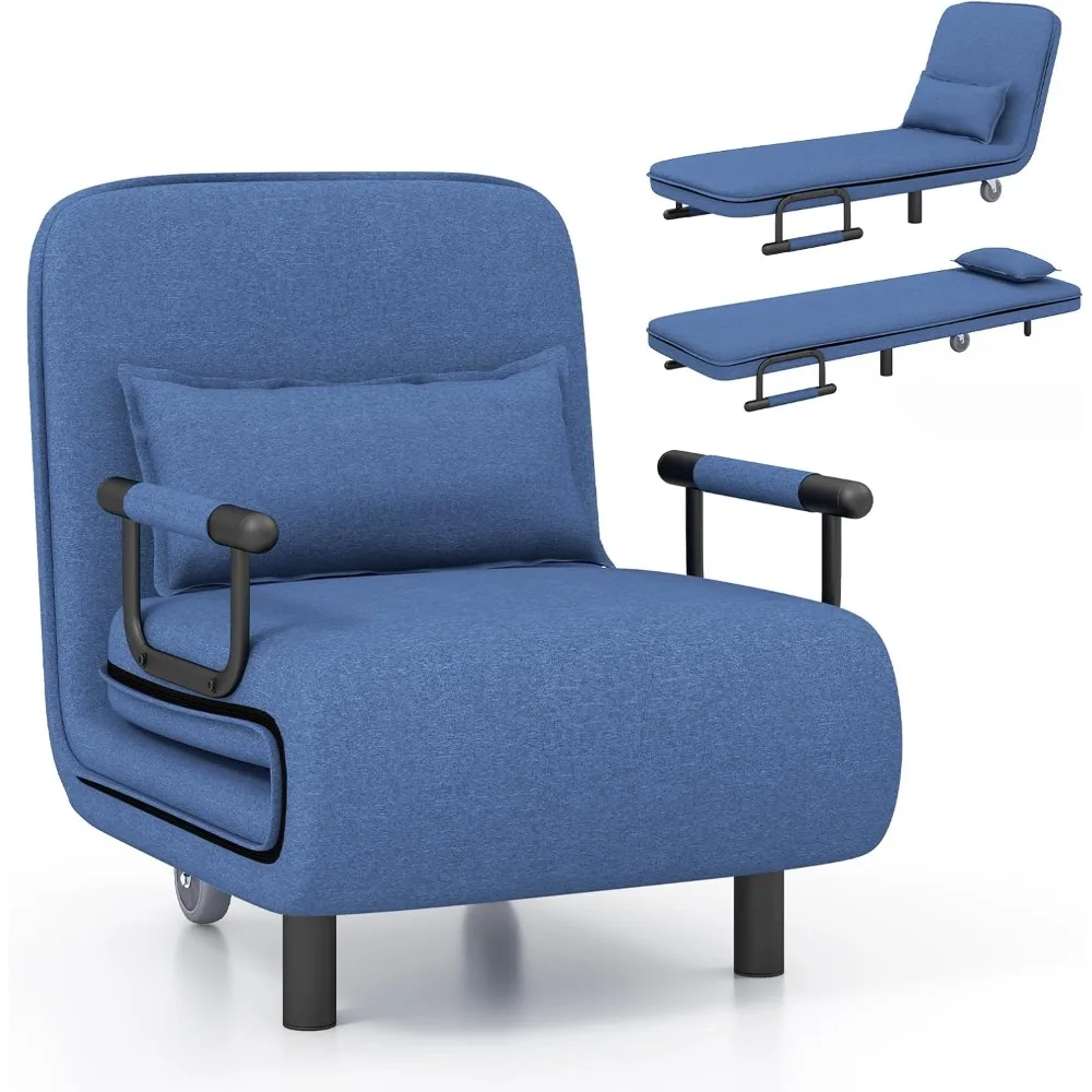 Multi-Functional Adjustable Sleeper Chair with Lumbar Support and Hidden Legs