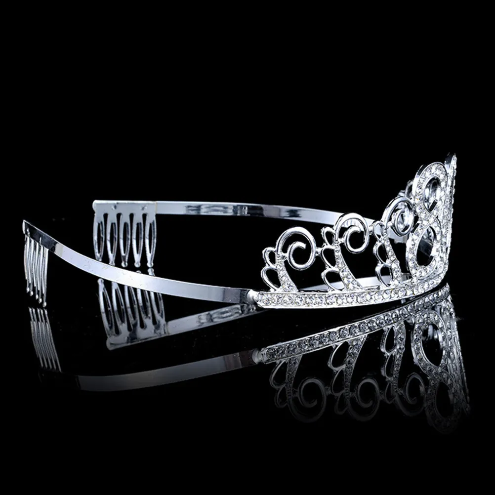 

1Set Birthday Rhinestone Crown Hair Comb Tiara Party Decorative Sash Letter Printing Birthday Party Etiquette Belt Accessories