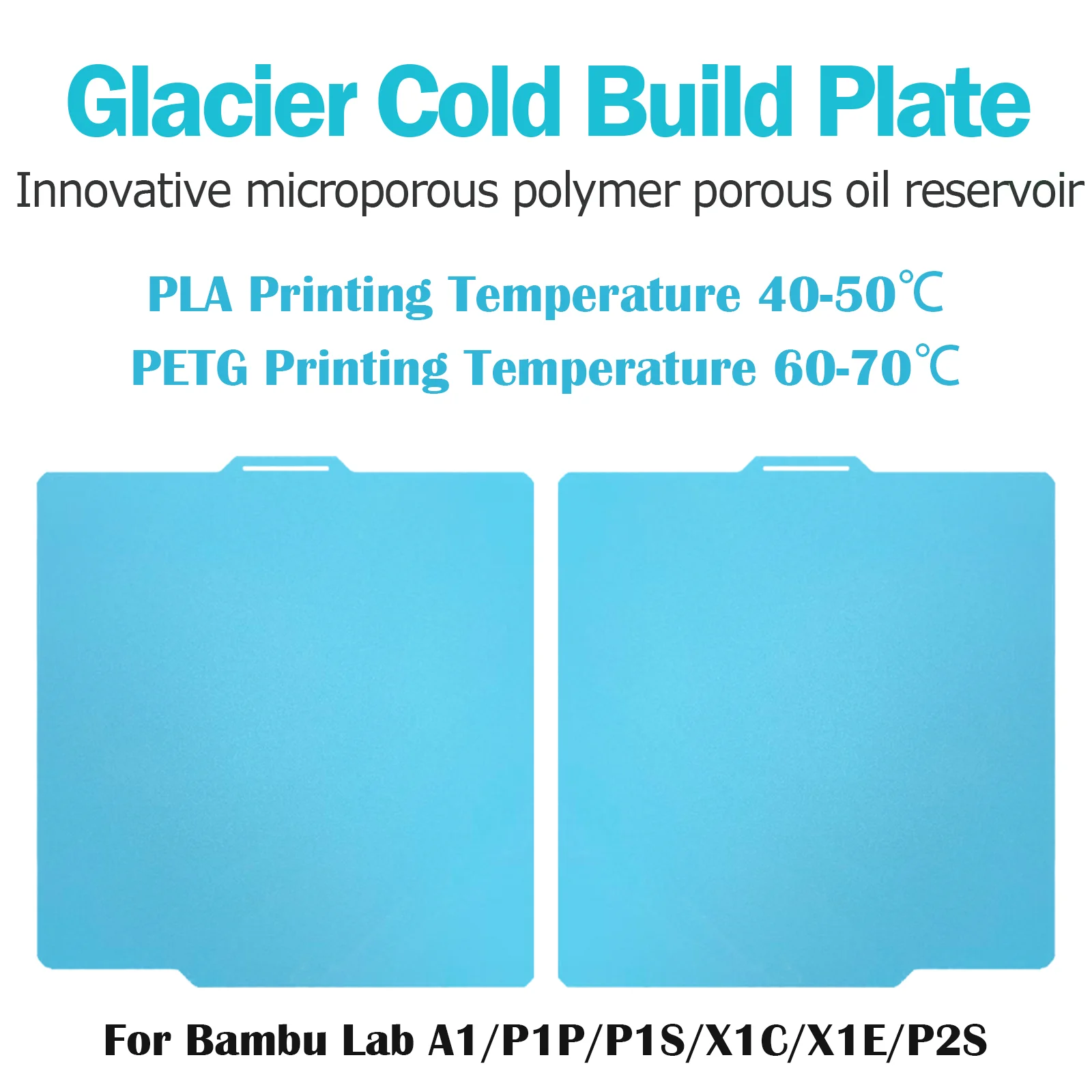 Bambu Lab X2D Druckplatte: Glatte Carbon-PET-PEI-Texturplatte für X2D Upgrade, Bambu Lab X2D Bamboo P2S 3D-Druckerteile