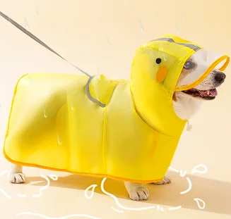 

Stable quality Corgi raincoat UFO style clothing Waterproof small dog pet poncho