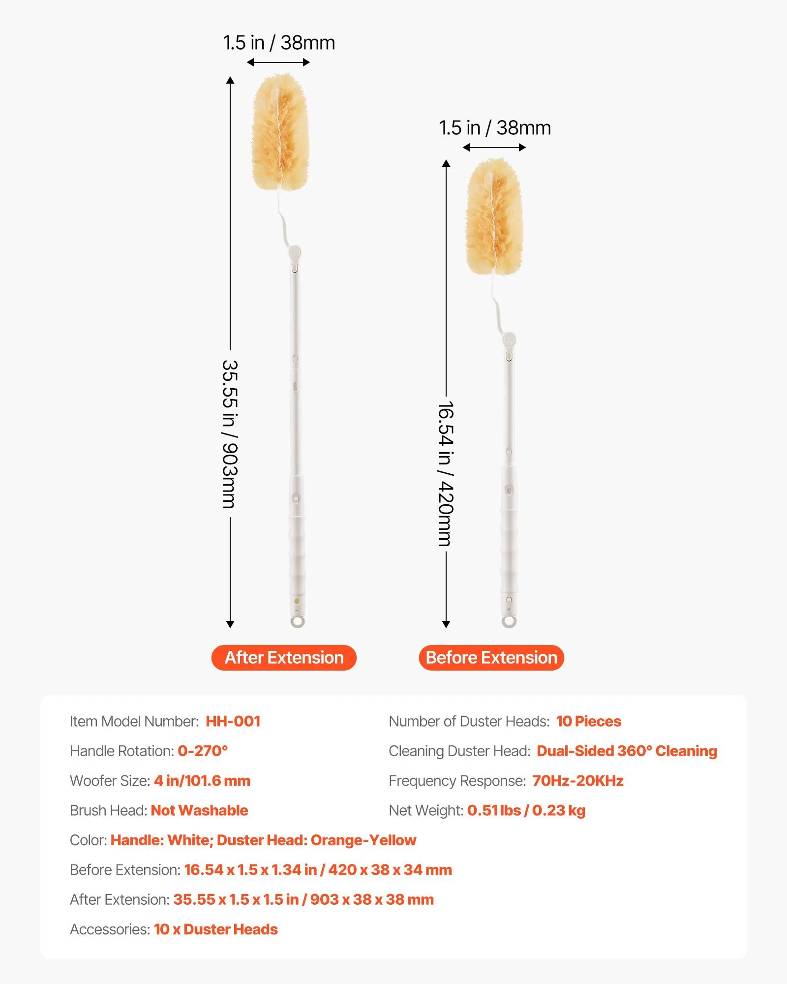 

Сменные насадки для швабры-дастера, сверхпрочные, для уборки, с выдвижной ручкой 3 фута и 10 сменными насадками, многоразовые, из нетканого материала, 360° ° Чистый