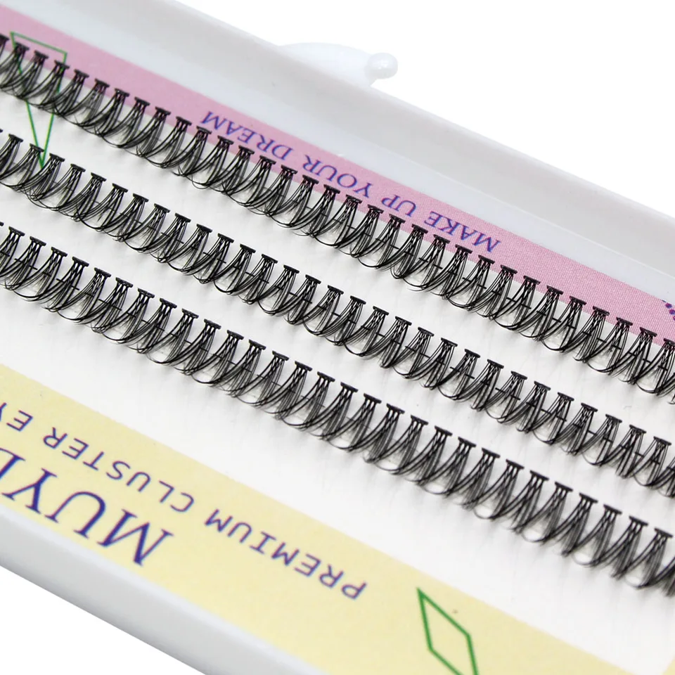 Extensiones de pestañas DIY agrupadas, segmentadas en cola de milano, volumen 3D, esponjosas, naturales, postizas, paquete individual 4