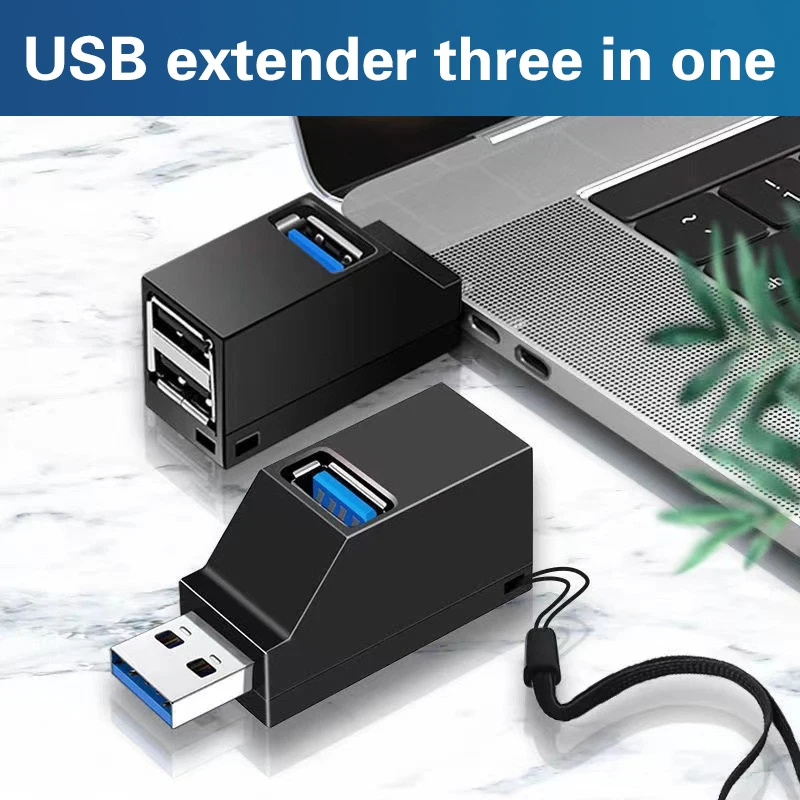 High Speed USB 3.0 HUB Adapter Extender Mini Splitter Box 3 Port Data Transfer USB Splitter Docking Station For PC Laptop Parts
