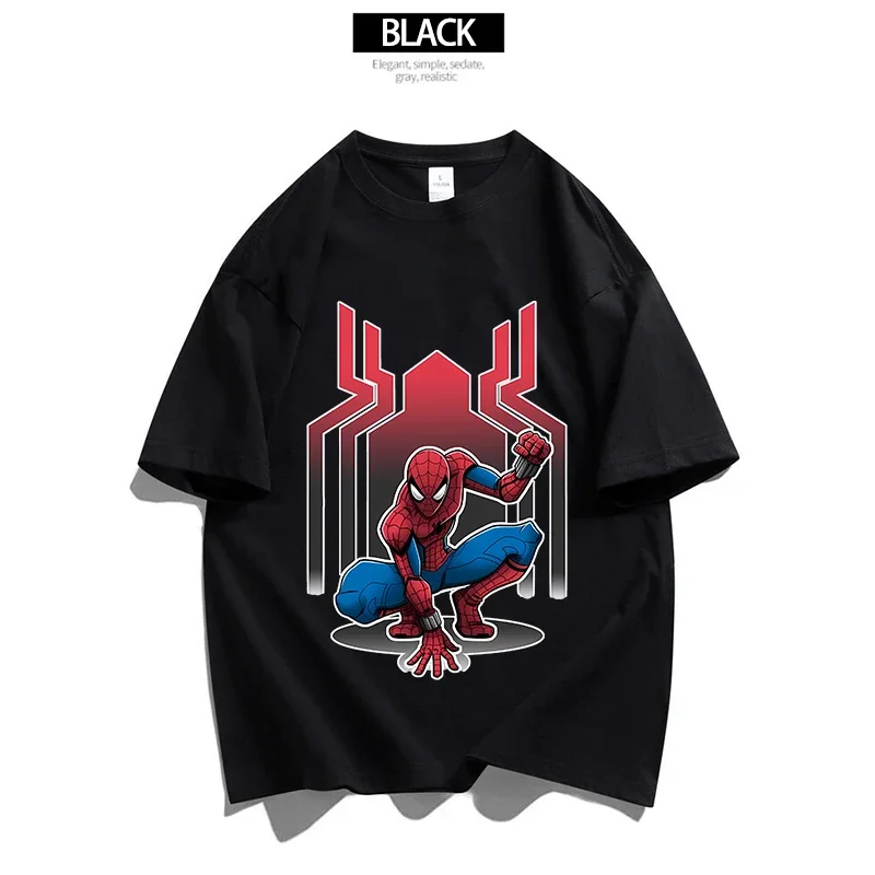 Marvels Spidermans Women Men T Shirt Fashion Printed Summer Clothes Marvels Anime Cartoon Tee Shirt Short Sleeve Tops