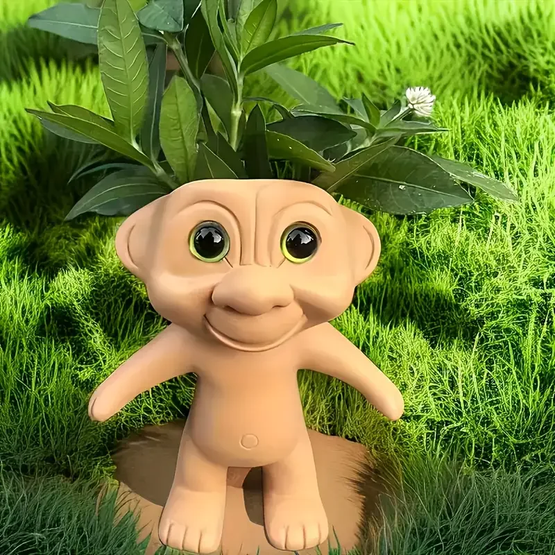 

Креативный милый внеземный цветочный горшок из смолы, украшение для офисного стола, уличный сад, газон, двор, украшение для дома