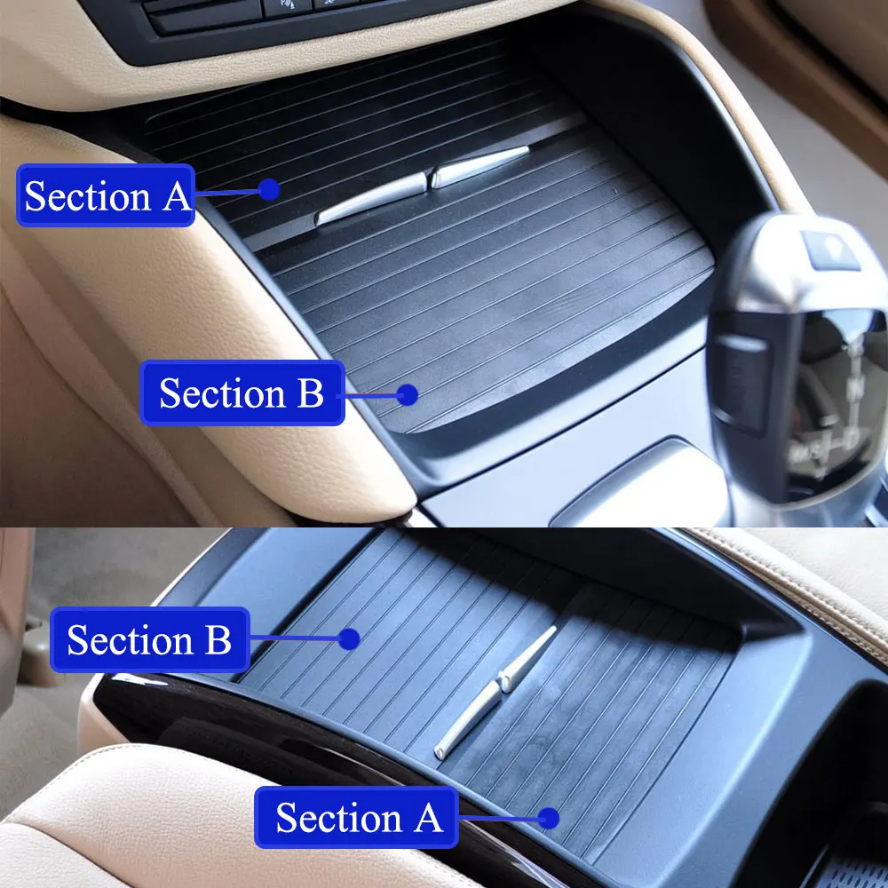 Deslizando a tampa das persianas para o console dianteiro, suporte do copo, guarnição do rolo Center, substituição da tampa cega, BMW X5, X6, E70, E71, E72, 2007-2014