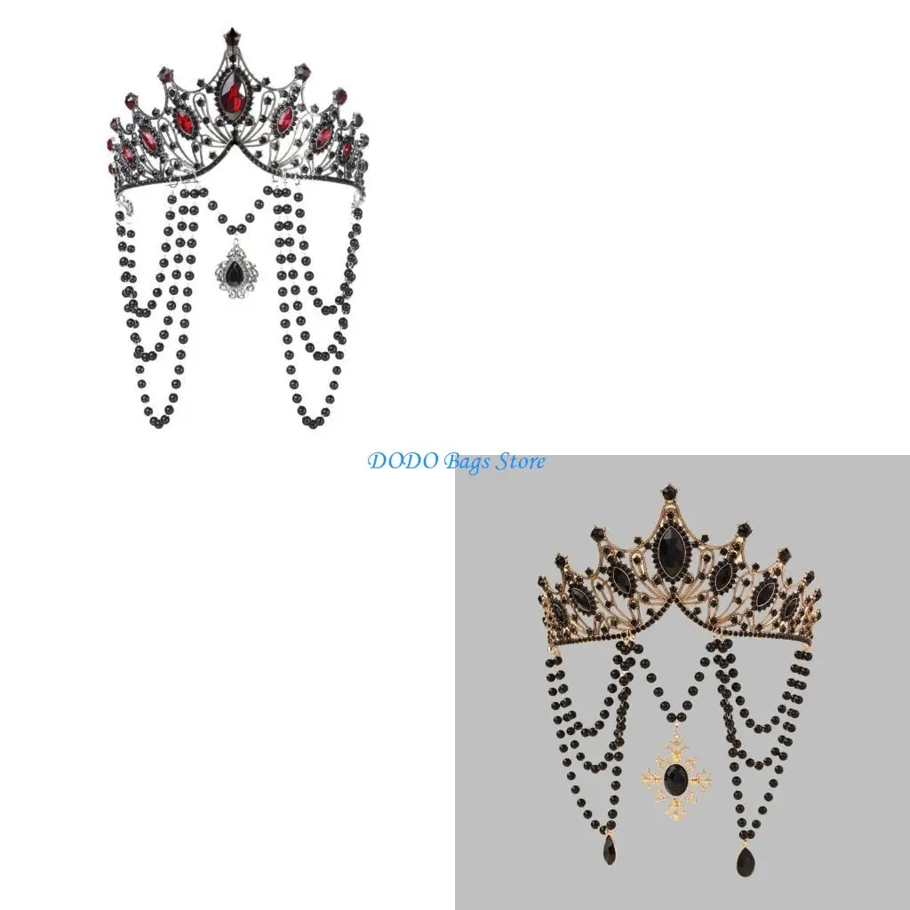 

Unique Metal Crowns Delicate Punk Headpiece Costume Accessories For Halloween Cosplaying Parties And Performances