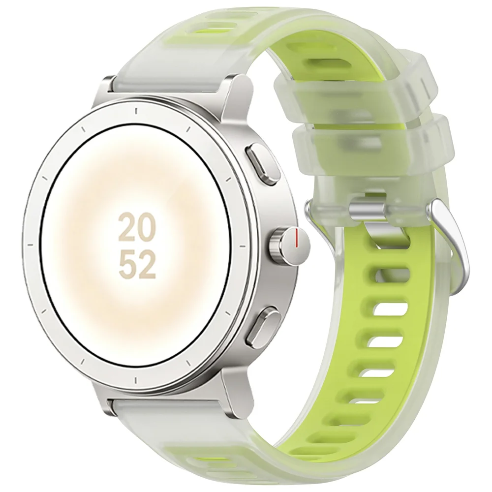 20mm 22mm Jelly Color Silicone Strap For Garmin Forerunner 570 47/42mm 970 965 265 255 170 70 Two-Tone Realme Watch S5-5-S-3 Pro