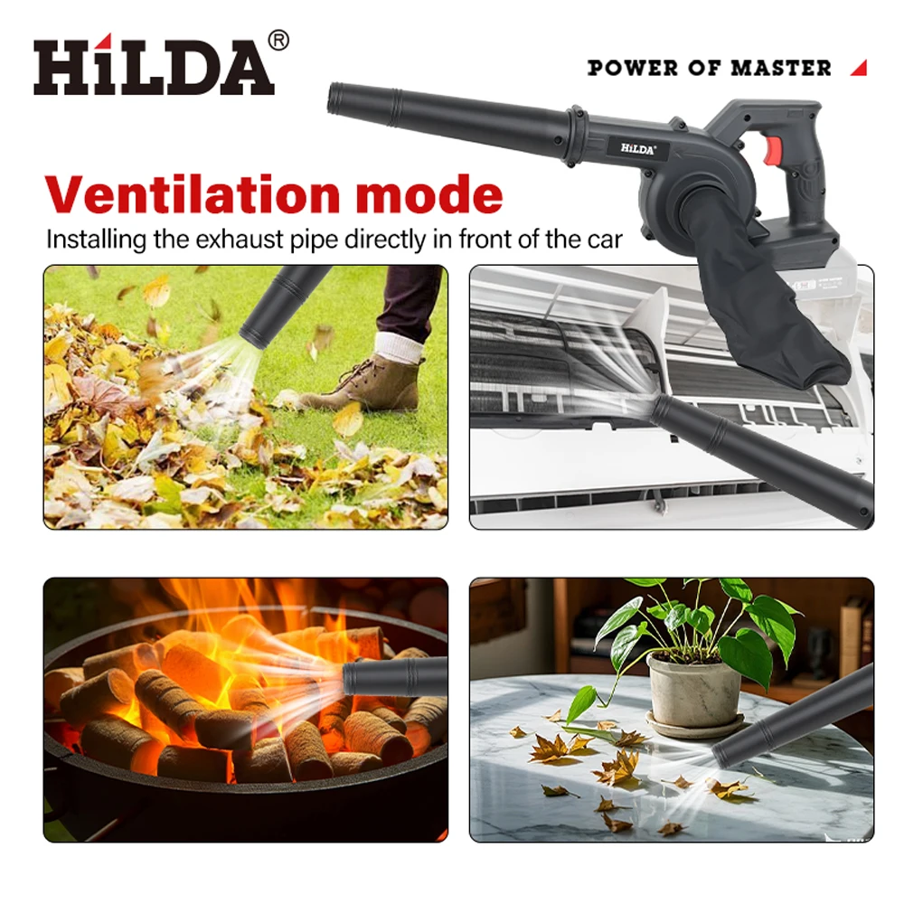 هيلدا 21 فولت يده منفاخ كهربائي الكهربائية ورقة منفاخ الهواء منفاخ أوراق الشجر ورقة فراغ منفاخ صغير لبطارية ماكيتا 18 فولت