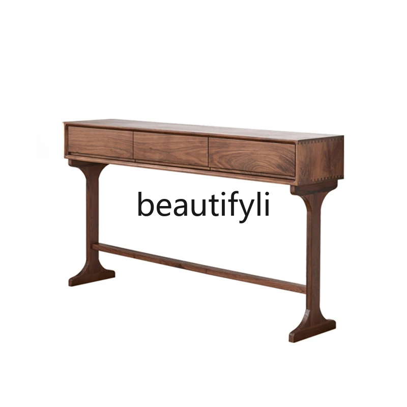 

Entrance cabinet Solid wood entrance table case Simple aisle supply table Long strip Several cases Several high-foot cabinets