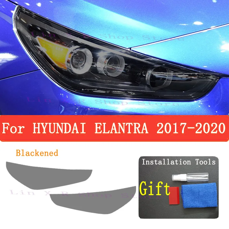 For Hyundai Elantra CN7 2017 TPU Car Exterior Headlights Anti-Scratch Protective Film Headlamps Repair Sticker Accessories Refit