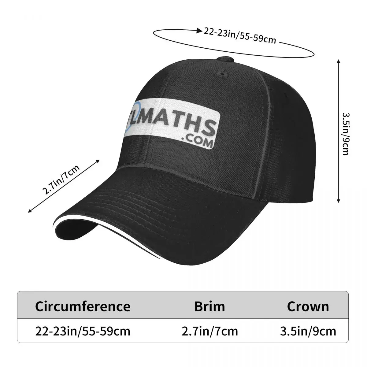 TLMaths.com Website Logo Baseball Cap Luxus Herren Hut Sonnenschutz Herren Hüte Damen