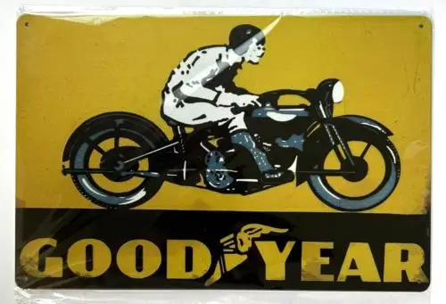 Tires Motorcycle Vintage Novelty Metal Sign  Wall Art