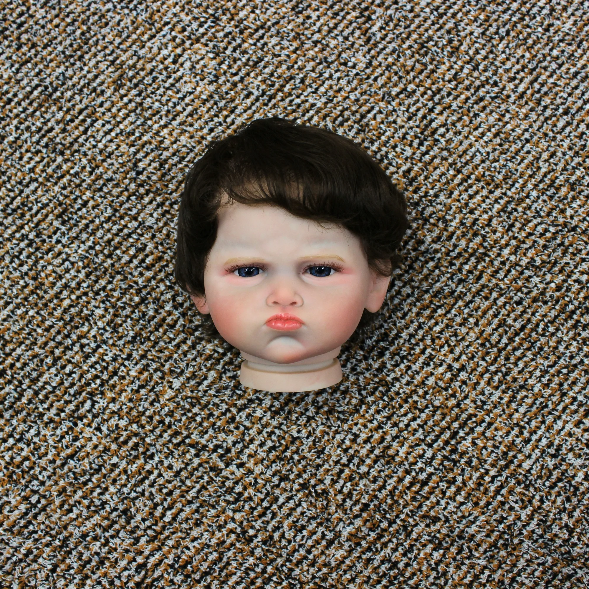 ชุดทำสี20นิ้วมาใหม่พร้อมผมที่หยั่งรากและชิ้นส่วนของตกแต่งงานปาร์ตี้ที่ยังไม่ได้ประกอบพร้อมเส้นเลือดที่มองเห็นได้เหมือนจริงตุ๊กตาเด็กวัยหัดเดินที่เกิดใหม่