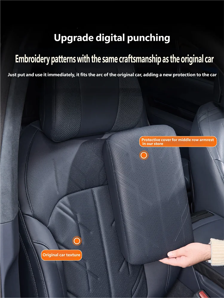For ZEEKR 9X 2025 2026 Car Center Console Armrest Box Protective Cover Leather Height Pad Interior Protection Accessories