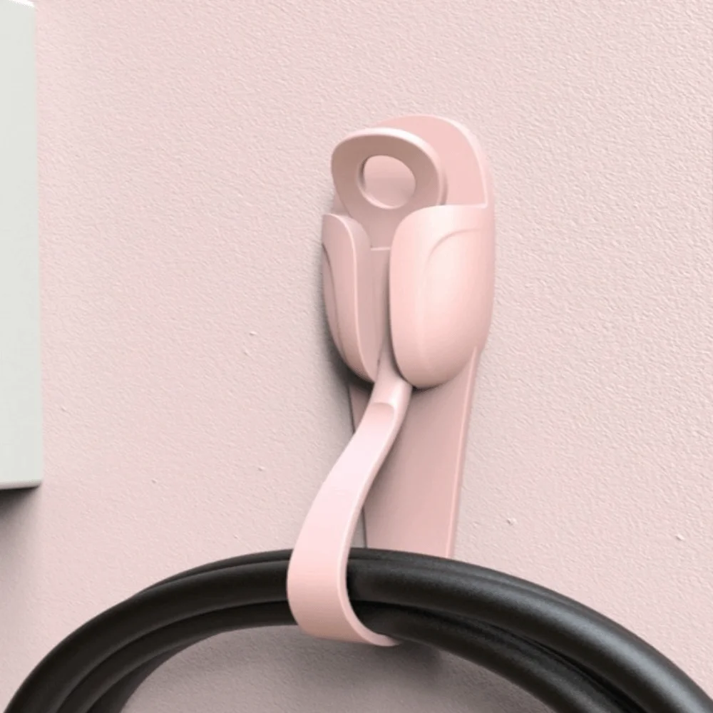 2pcs Silicone Garland Hanger Self Adhesive Cable Storage Tool Wire Winder Damage-Free Christmas Wreath Ties for Holiday Hanging