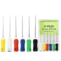 6Pcs/Box Dental H File, Endodontics Files, 21mm/25mm Hand Use Files, Root Cannal Endo Files