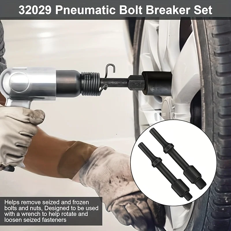 

1 пара пневматических болтовых выключателей с 37315 3/8 дюйма и 37316 1/2 дюйма для комплекта шин 32029, подходит для удаления проколотых крепежных деталей, болтов Torx, гаек