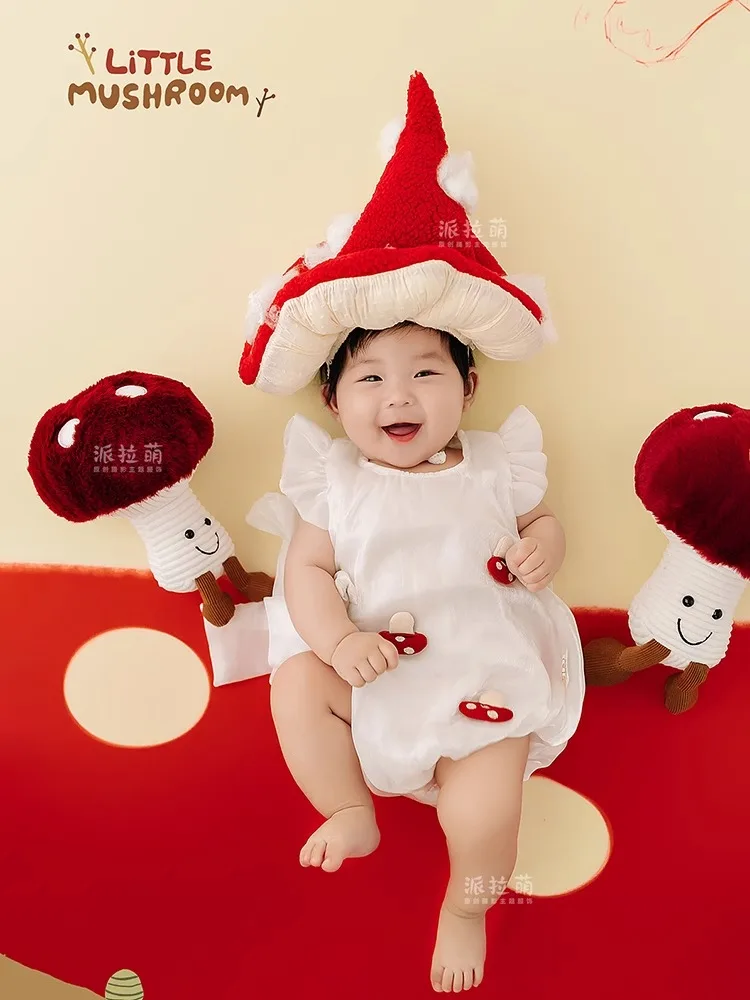 Childrens Photography Clothing Studio Photography Theme Pokemon Baby Photography Mushroom Theme bebê  신생아촬영