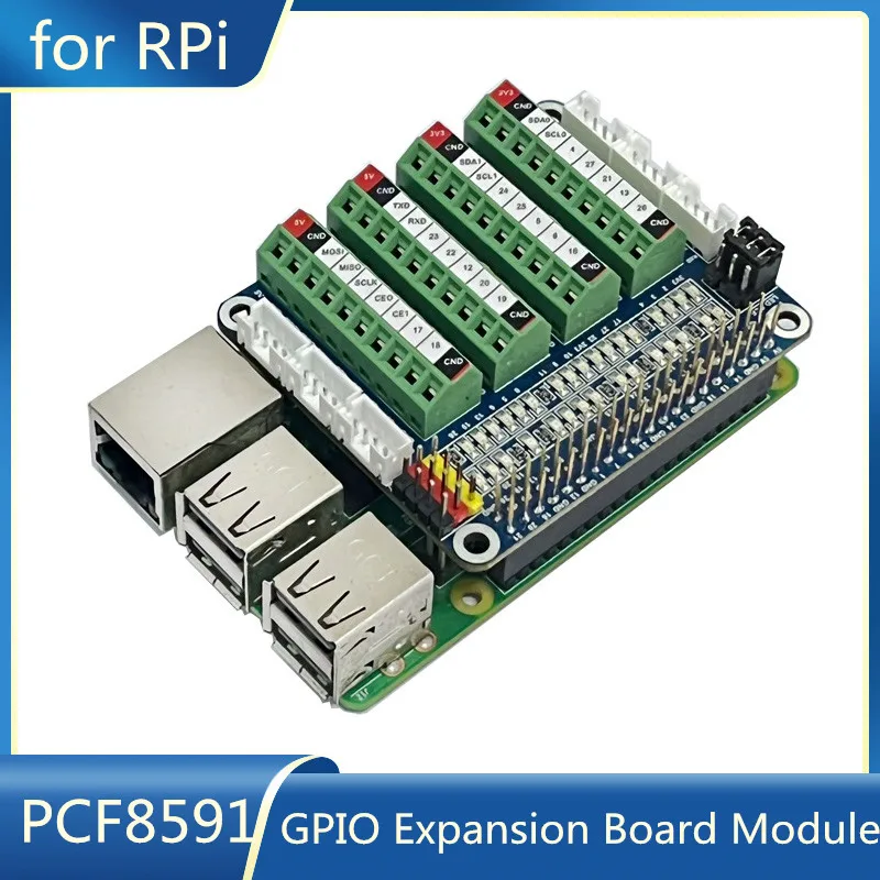 

Raspberry Pi Test Expansion Board PCF8591 Module LED onboard GPIO IO Test ADC / DCA Sensor Beginner Board for RPi 4B 3B CM4