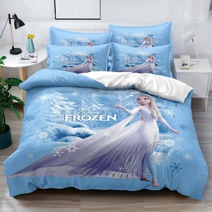 Tòa nhà in được chải kỹ thuật số, phim hoạt hình đẹp, Elsa, phòng an toàn, giường, không có gối, không có chăn, 1 máy tính 10 Bán hàng chính EDREDOM FROZEN EDREDOM - №10