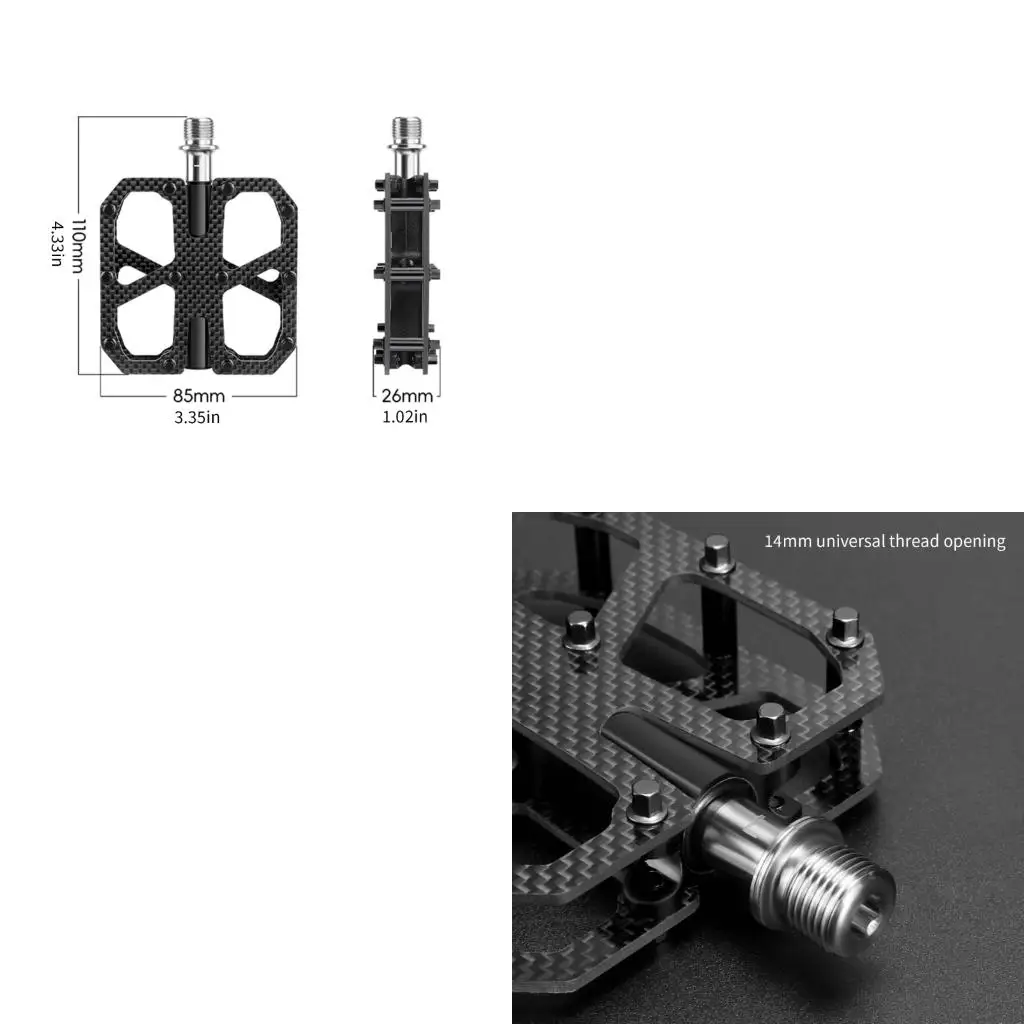 

Oversized Mountain Bikes Pedals Strong Construction Aluminum Shafts 3 Bearing