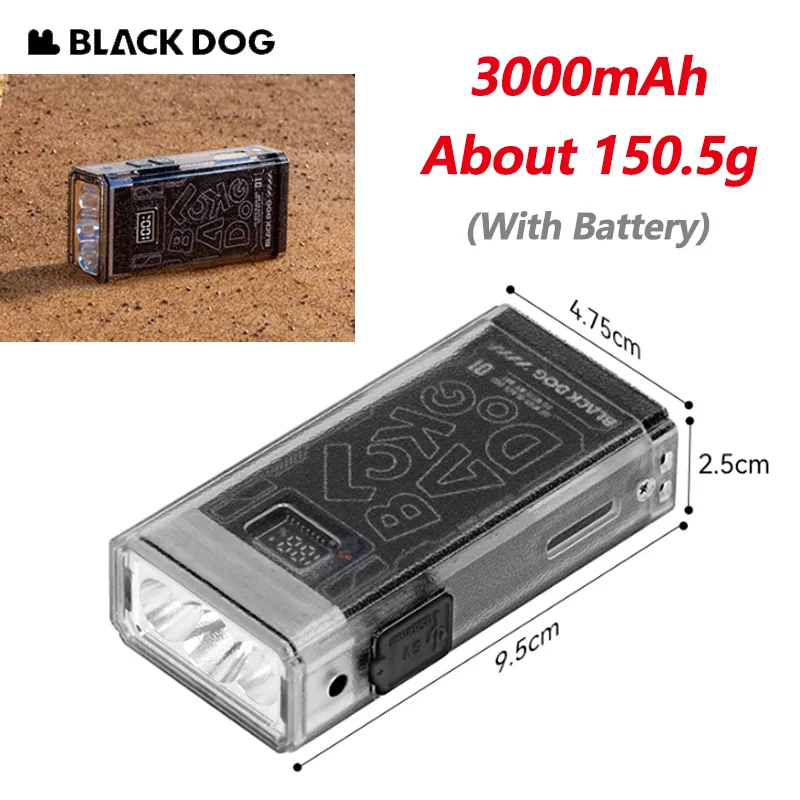 

Naturehike BLACKDOG Flashlight 3000LM Outdoor Camping SOS Emergency Lamp Long battery Life Rechargeable Waterproof LED Light