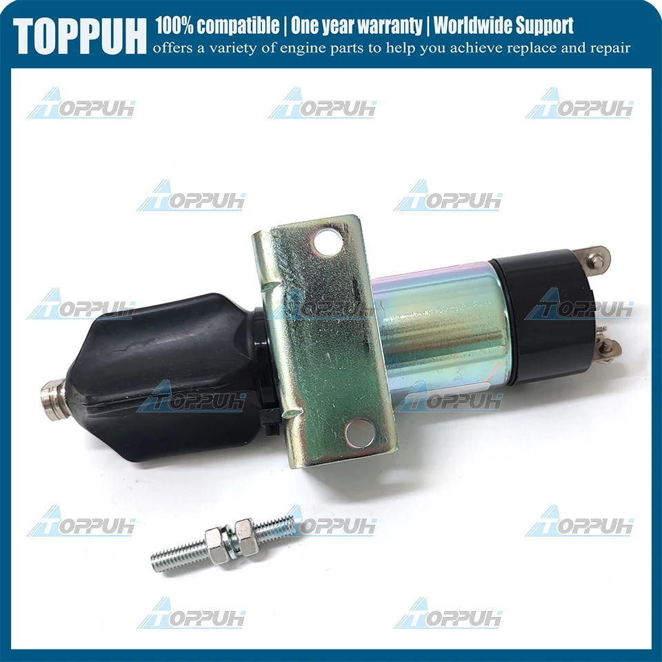 3 Terminals 12 Volt 1502-12C7U1B1S1A 1500-2085 Stop Solenoid For Cummins