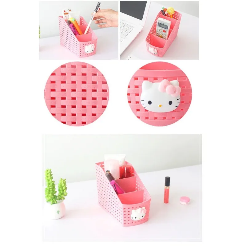 Miniso Ins Pink Girl Cartoon Desktop Remote Control Storage cancelleria articoli vari scatola finitura cestino portapenne scatola di finitura