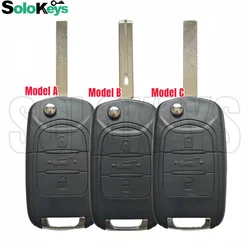 SOLOKEYS High Quality Replacement Folding Key Shell Fob For Chevrolet Captiva Blank Key Case Cover