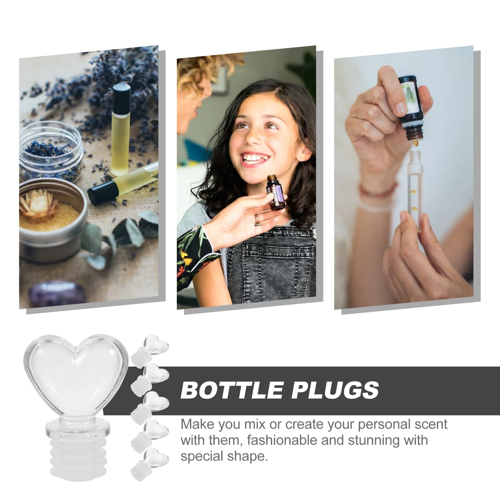 

6Pcs Vintage Glass Vase Caps Aromatic Oil Bottle Plugs for Home Bathroom Bedroom Decoration Bottle Caps for Crafts