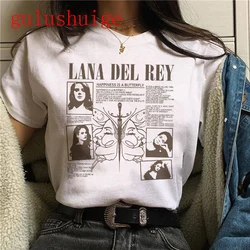 90s Singer Lana Del Rey Ldr Sailing Graphics T Shirt Harajuku Women Vintage Short-Sleeve T-Shirt Streetwear Female Tshirt