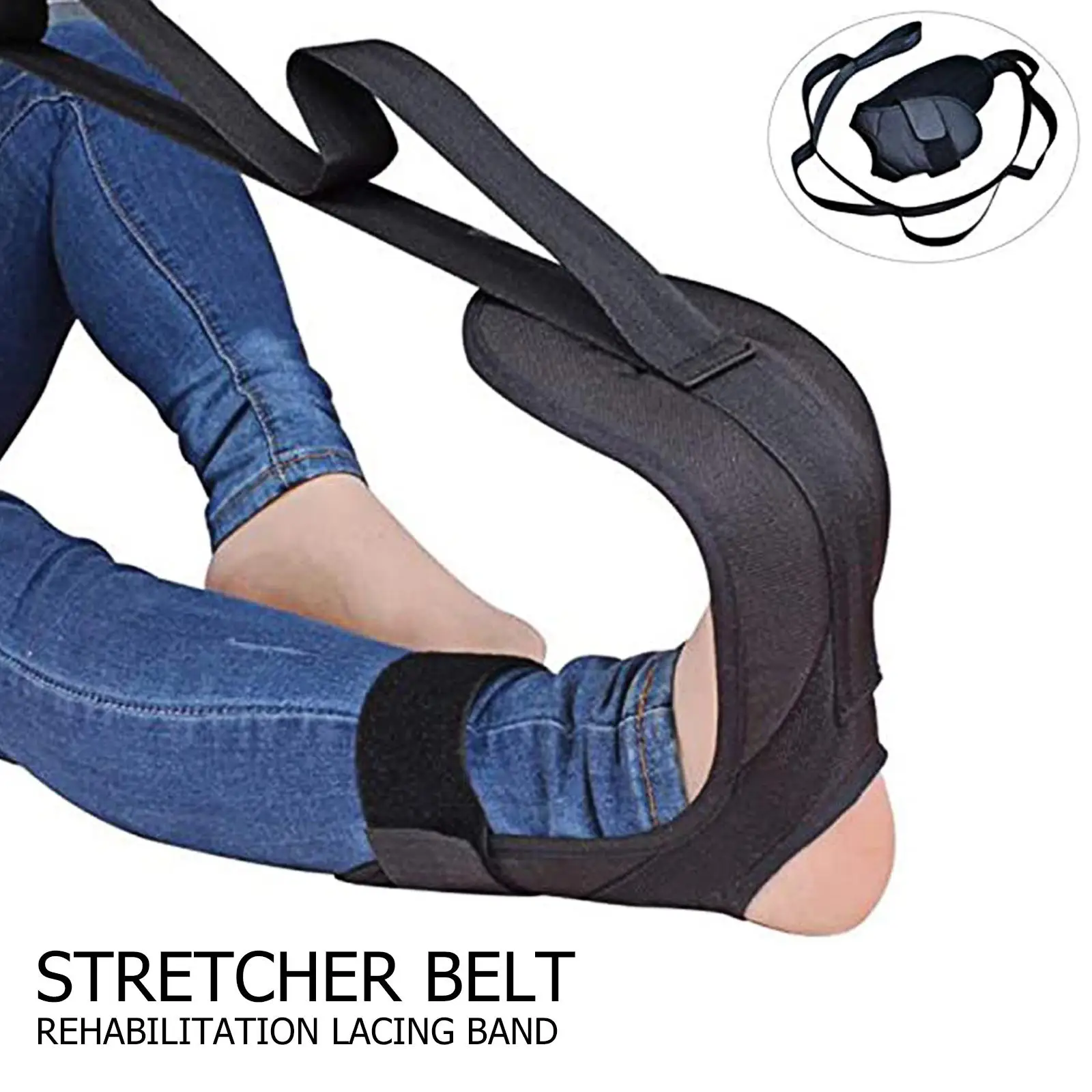 Stretching Strap Stretch Band Stretch Tool Non-Elastic Stretch Band Fascia Hamstring & Leg Stretcher Belt for Pilates Exercise