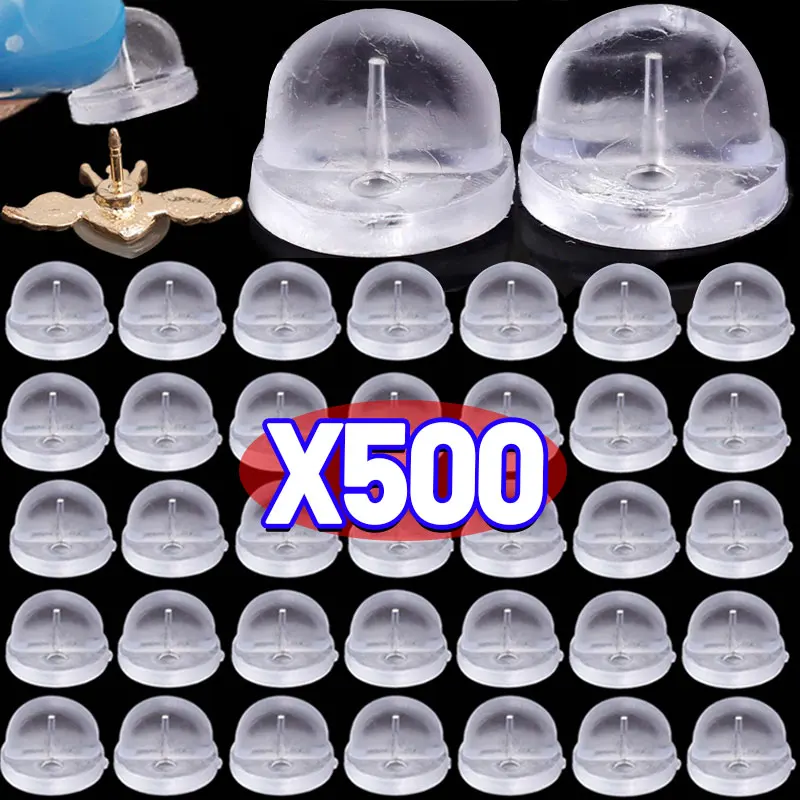 

Transparent Plastic Rubber Pin Backs Butterfly Clutch Tie Tack Lapel Holder Clasp Pin Cap Keepers for Uniform Badges Replacement