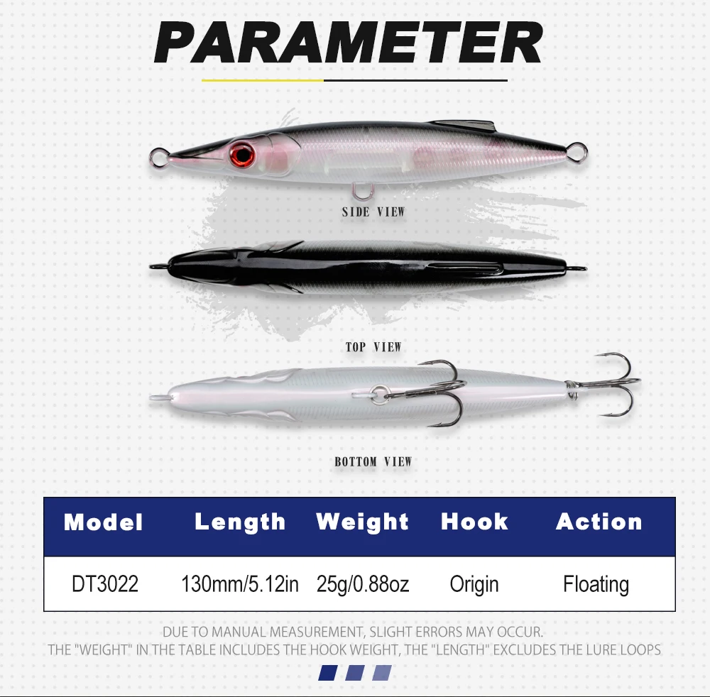 D1 ChiLume 130F Bleistift Angeln Locken 130mm 25g Schwimmenden Köder WTD Lange Casting Wobbler Stickbait Fisch Tackle für Bass Hecht DT3022 – Detail 3